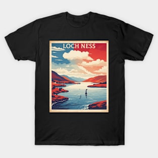 Loch Ness United Kingdom Vintage Travel Tourism Poster T-Shirt